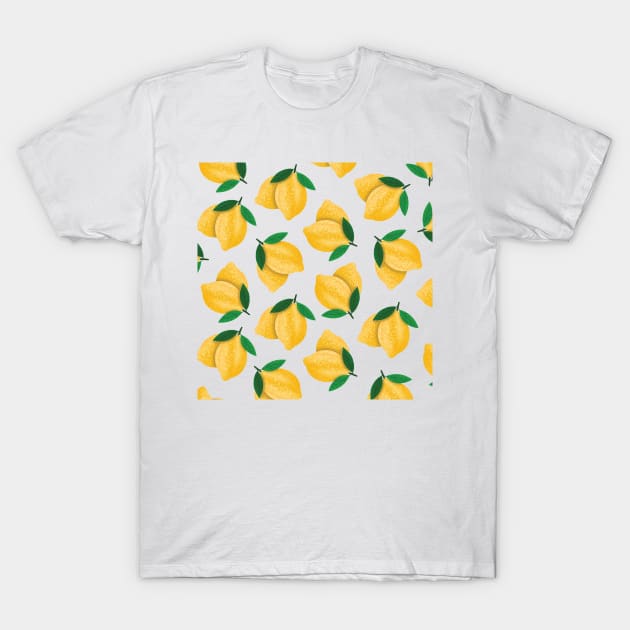 Lemon Pattern T-Shirt by TheMoodyDecor